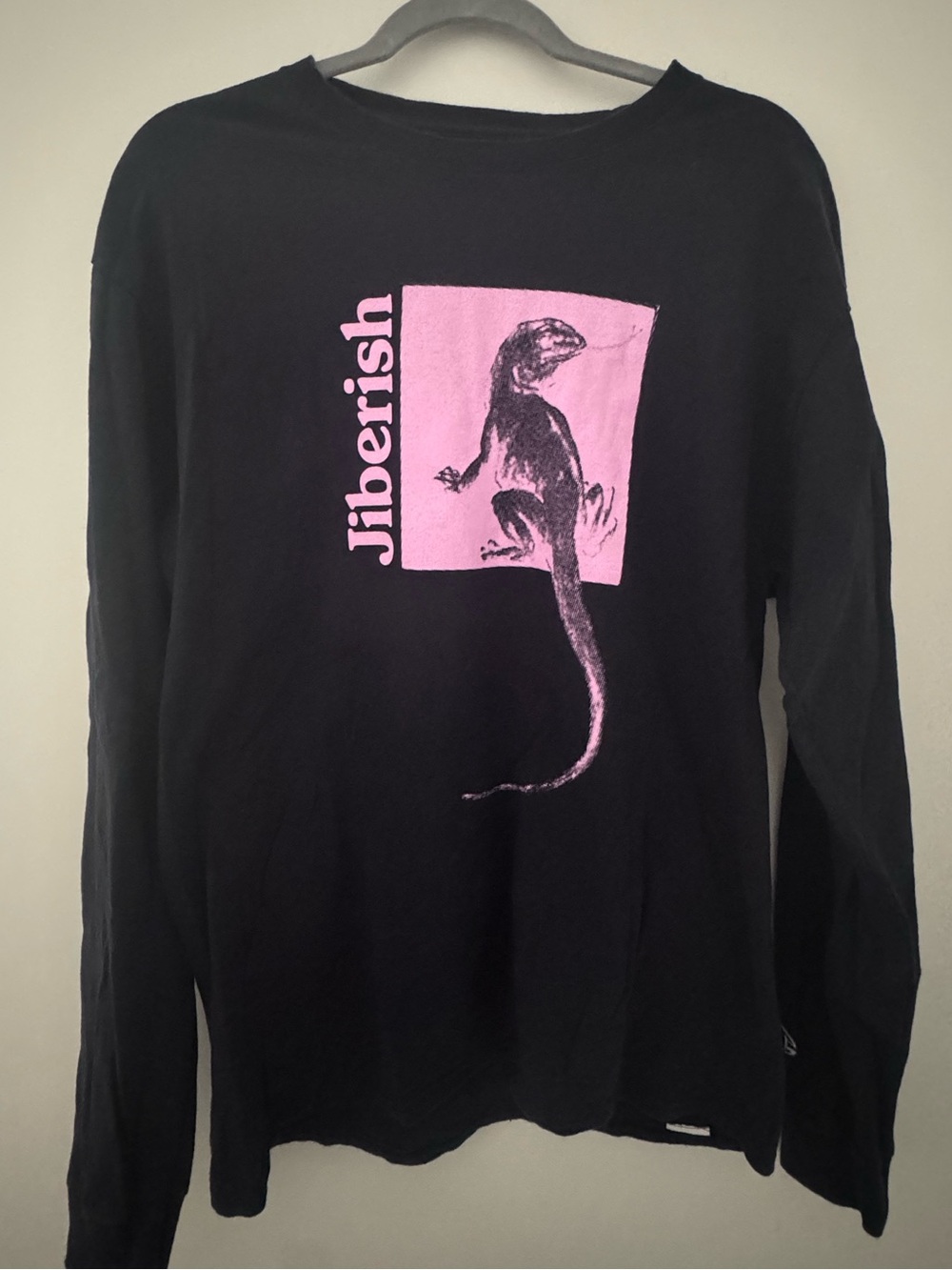Champion X Jiberish Long Sleeve Tee with Pink Reptile Graphic